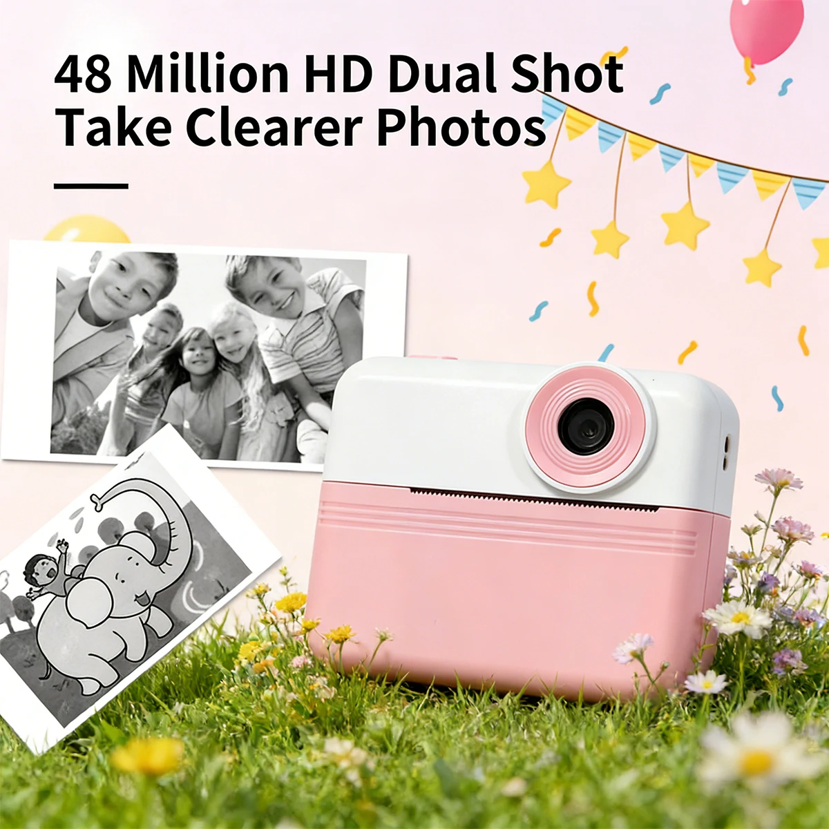 

Children HD Digital Camcorder 1080P Video Recorder Instant Print Photo Mini Thermal Printer Kids Educational Toy Birthday Gift f