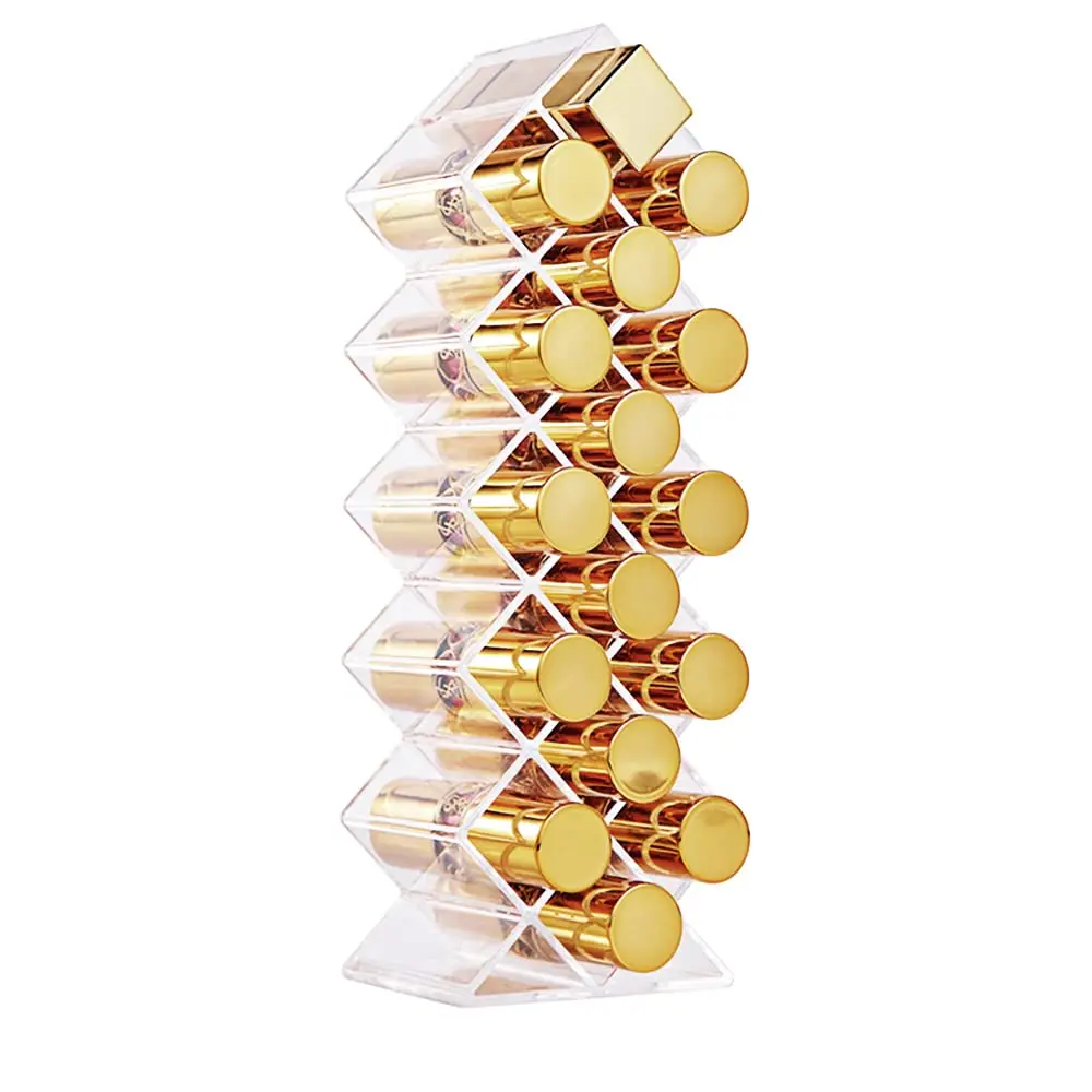 

Lipstick Holder Organizer 16 Spaces Acrylic Stackable Fish Shape Lipstick Tower, Lip Gloss Storage Stand, Perfect for Lipgloss O