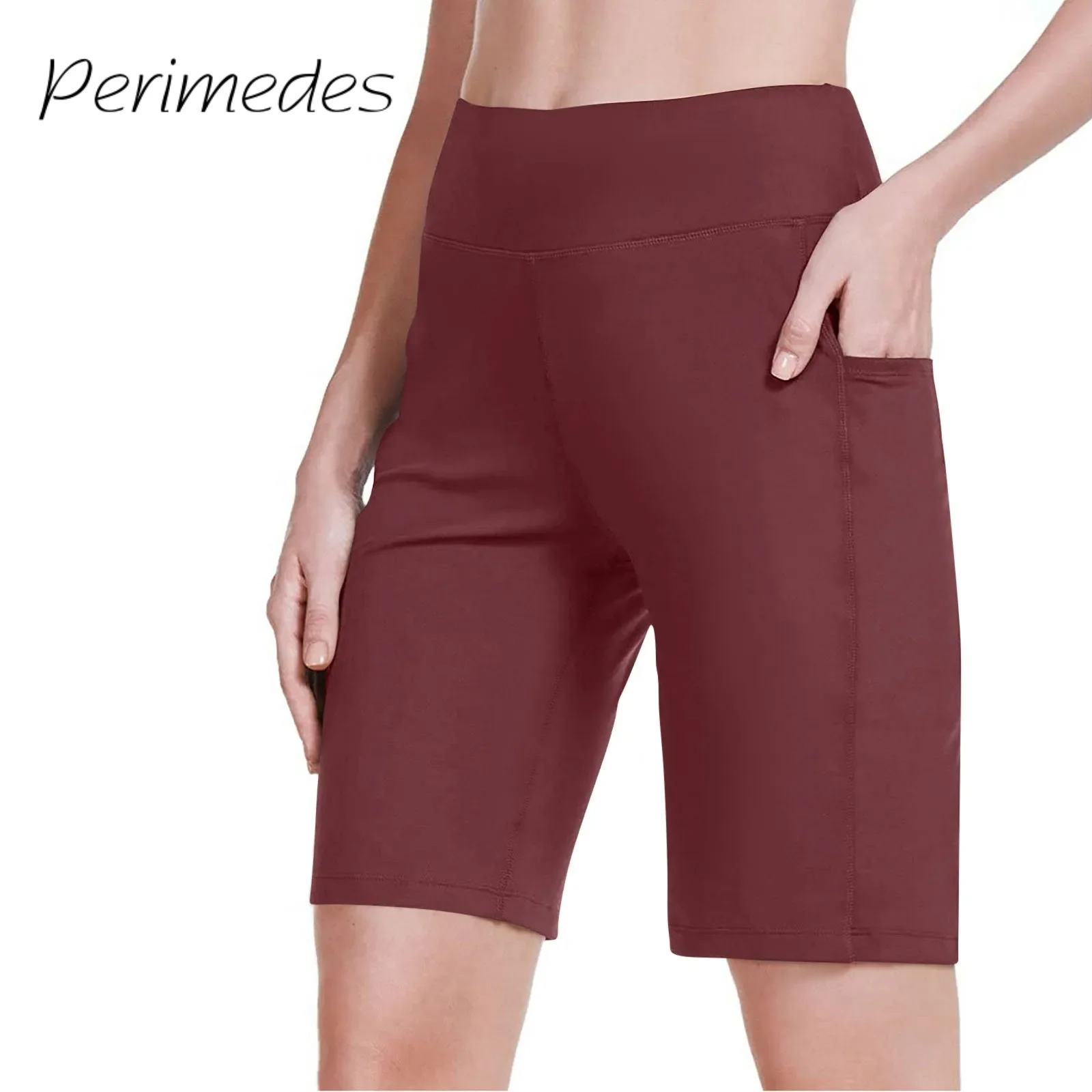 

Women'S Elastic High Waist Shorts Fashionable Casual Basic Active Slim Fit Shorts 2024 Summer New Fitness Shorts With Pockets