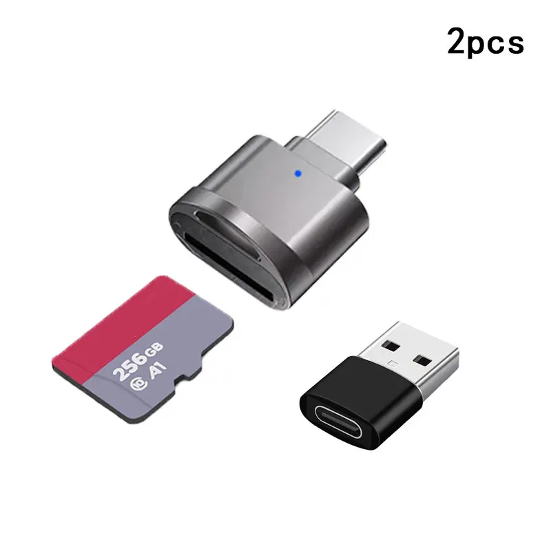 

Устройство чтения карт памяти USB C TF, USB C к USB A, портативный адаптер OTG для телефона Android, камеры, ноутбука, металлическое устройство чтения карт типа C