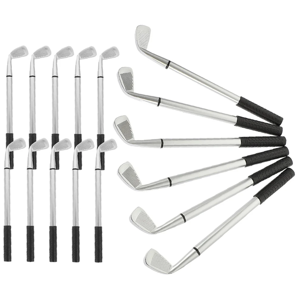 16-teiliger Golf-Kugelschreiber aus Metall, Mini-Kurs-Putter-Stift für Fans, Gedenkset, Schreibtisch, Schreibwaren, Büro, Geschenke, Studentenpreise