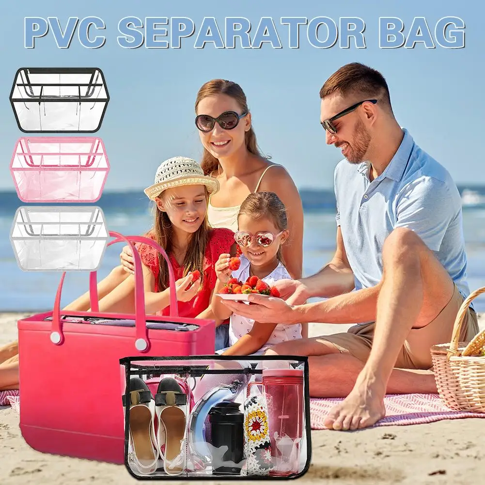 

Beach Bag PVC Multi-function Thickened Divider Bag With Holes For Waterproofing Dustproof Portable Camping Travel Storage B S3E7