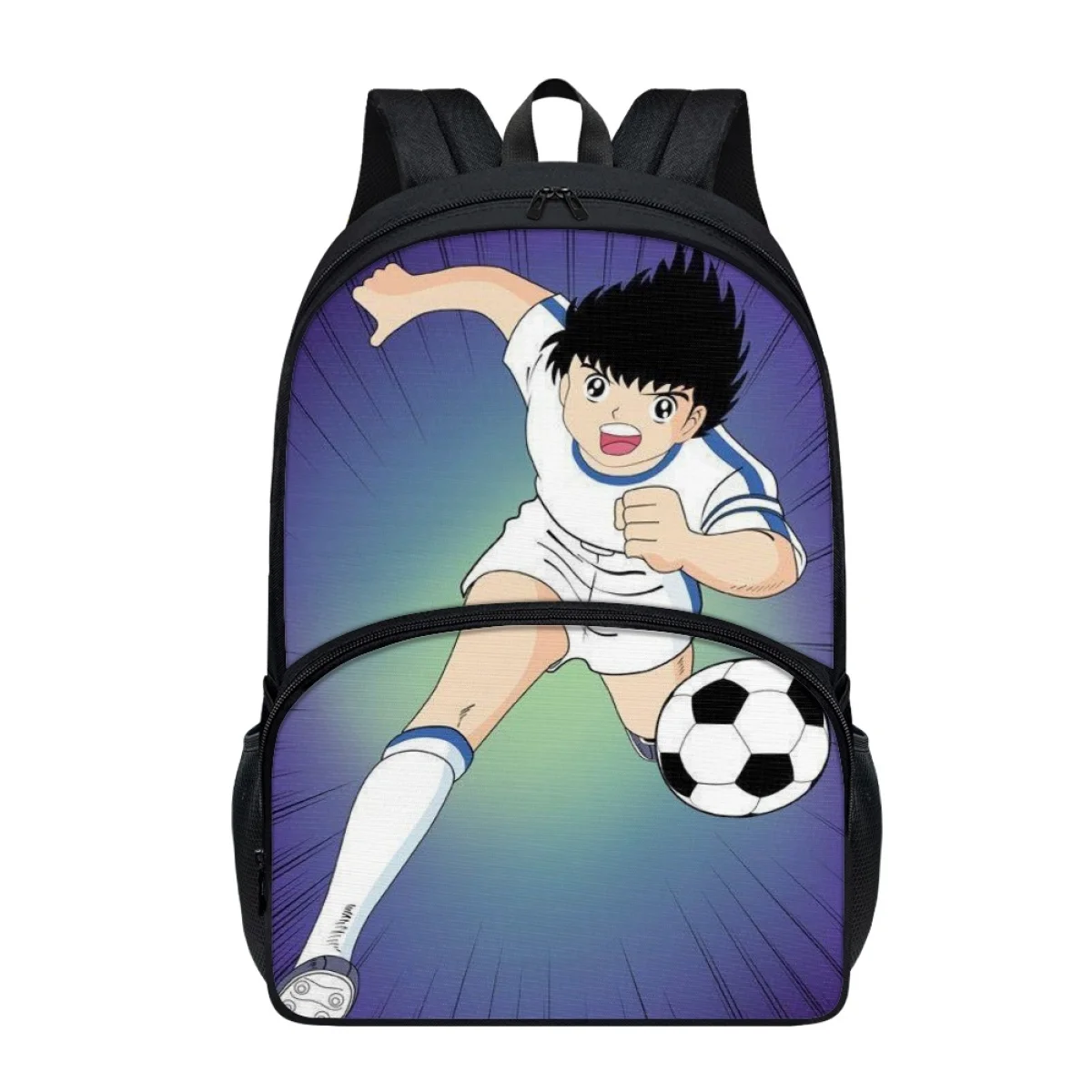 FORUDESIGNS Captain Tsubasa Backpacks Students Multi-pocket Simple Practical Schoolbags Double Zipper New Escolar Teenagers