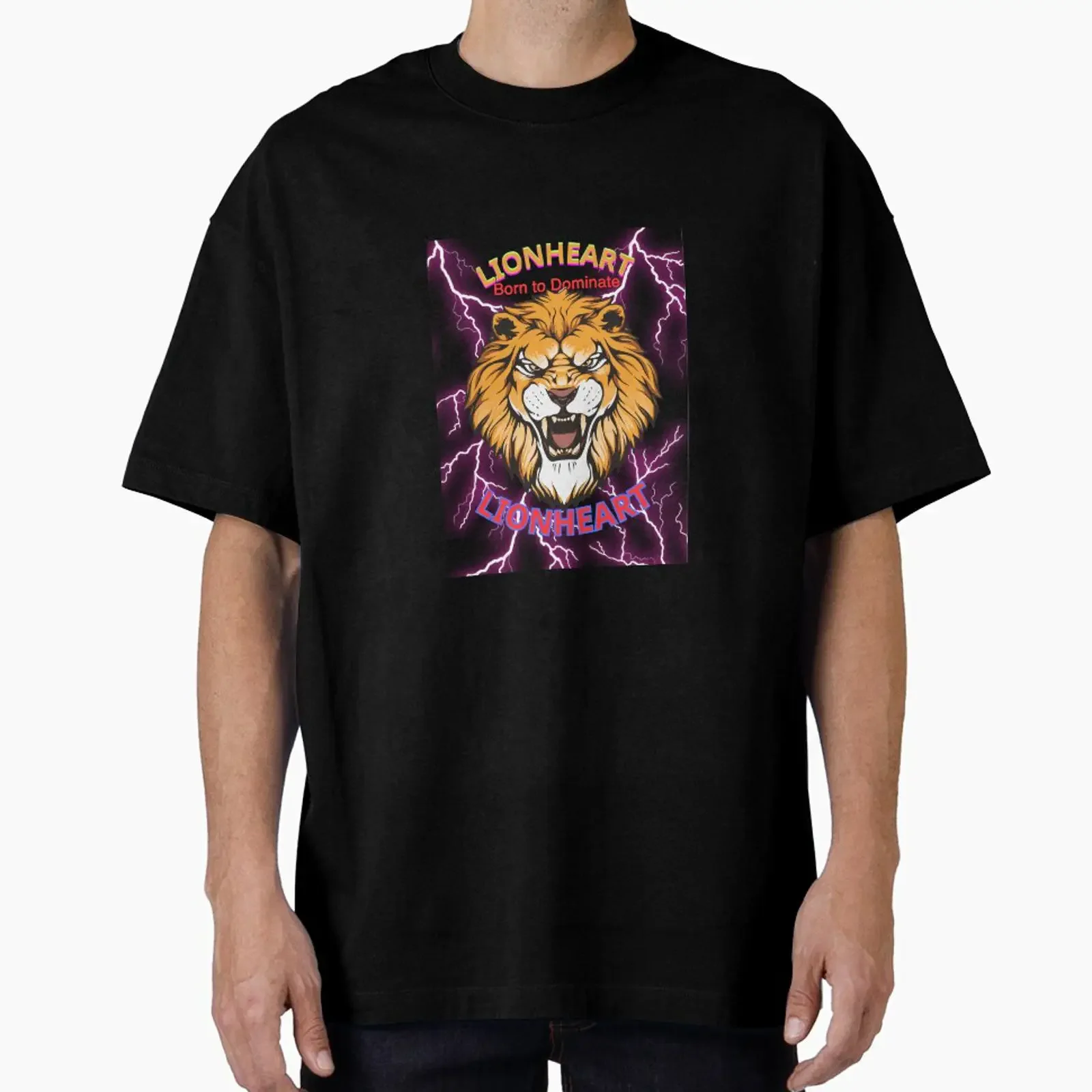 Lionheart Born to Dominate designed and sold by alwaleedtech vintage Washed Top For Everyday Wear Casual Breathable Stretched