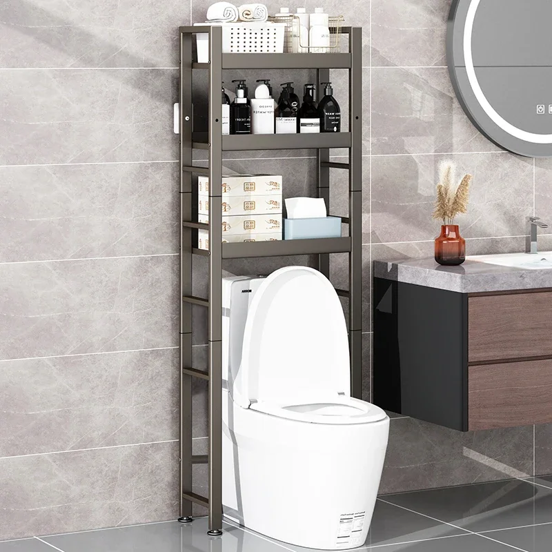 Multi-level Toilet Top Storage Shelves Small Space Bathroom Organizer Stable Load-bearing Home Storage Waterproof Bathroom Rack