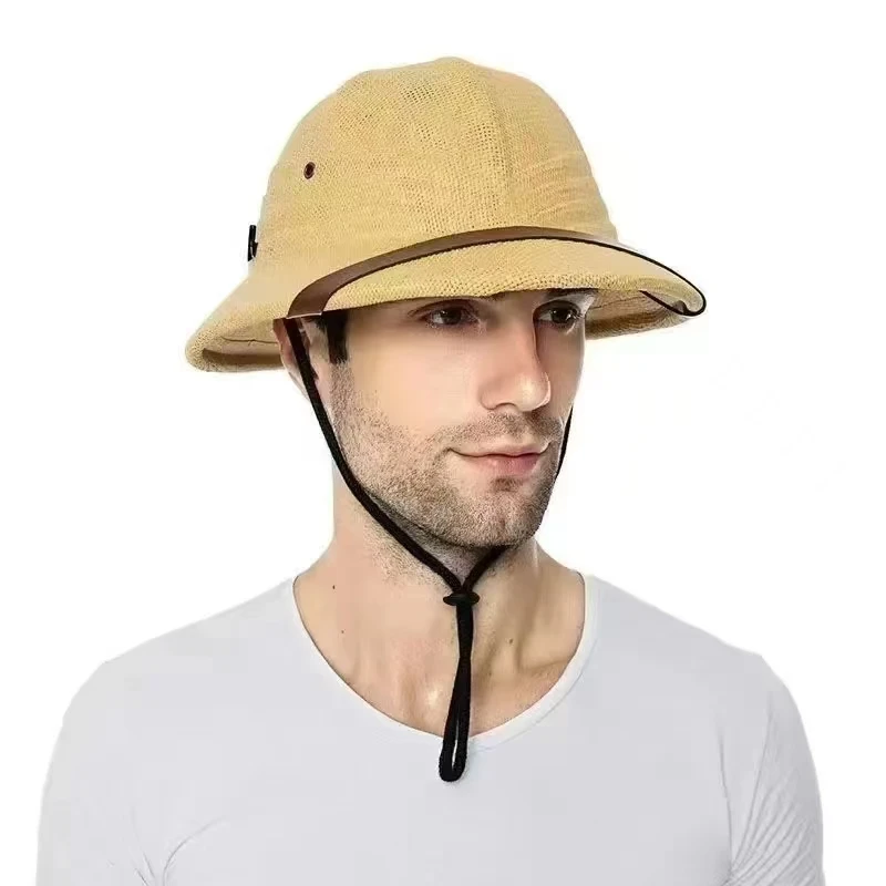 Sombrero del Ejército de la guerra de Vietnam para hombres y mujeres, sombrero de paja de explorador británico, sombreros de Sol