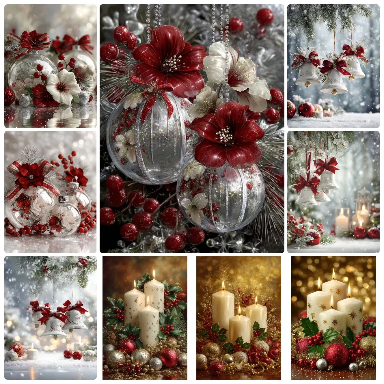 

Christmas Candle Landscape 500/1000/1200/2000 PCS Jigsaw Puzzles Family Activity Games for Gameroom Bedroom Gifts