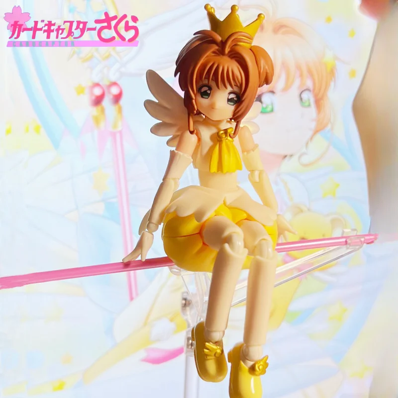 Bandai Original Shf Cardcaptor Sakura Anime Figure Kinomoto Sakura Action Figure Toys For Kids Gift Collectible Model Ornaments