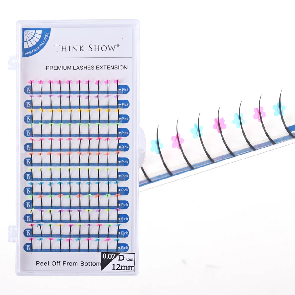 Extensions de cils professionnelles brillantes, mélange de 12 lignes, en forme de fleur de papillon, pour fête de beauté, maquillage, outils de cils décoratifs