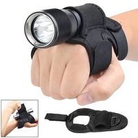 Adjustable Neoprene Diving Flashlight Wrist Glove Hands Free LED Light Holder for Scuba Underwater Outdoor Camping Accessories