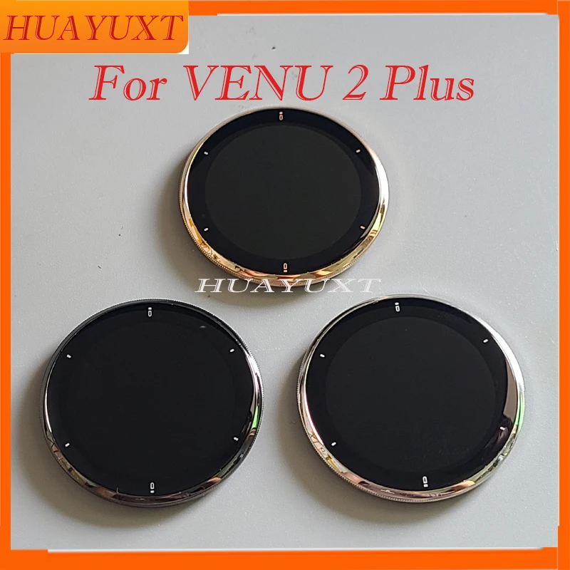 LCD Screen Display For Garmin VENU 2 Plus smart Watch LCD screen with Frame Cover Repair Replacement Parts