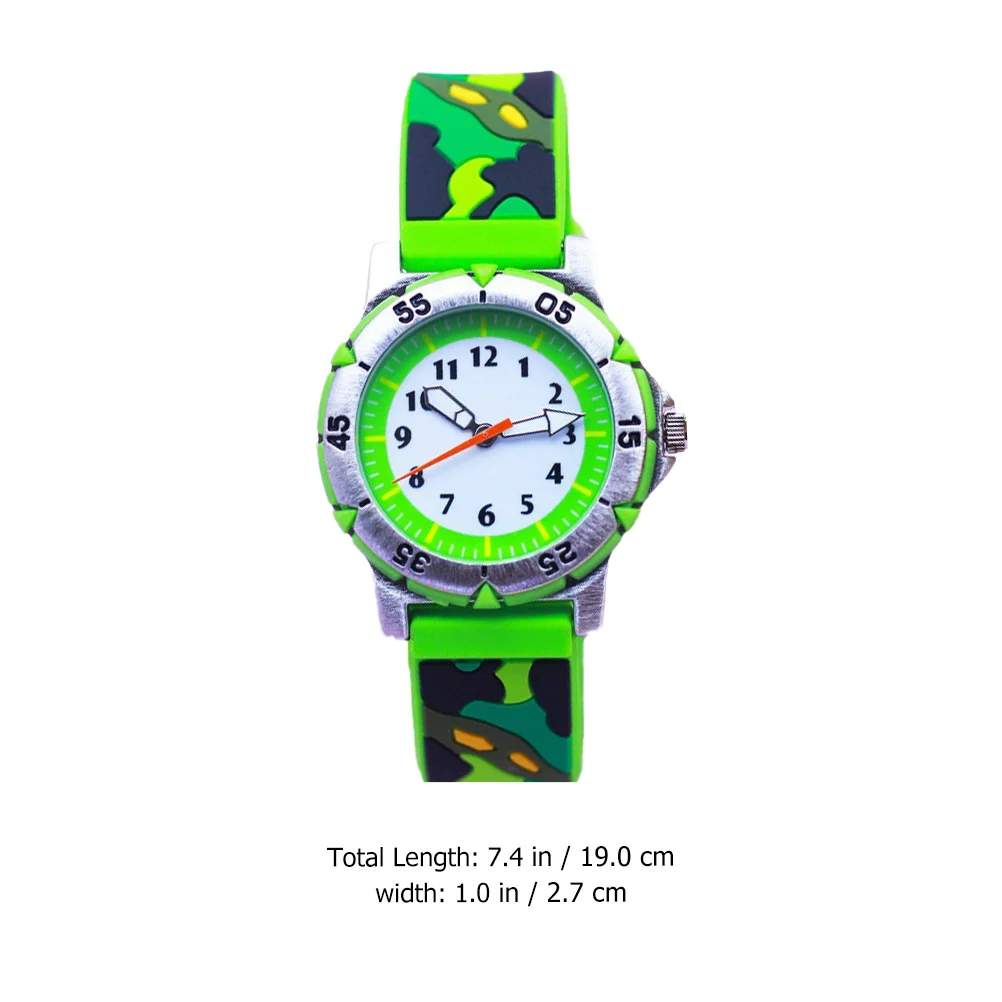 1pc Watch Cartoon Decorative Pattern Small Exquisite Adjustable Strap Wristwatch Silicone Fashionable Waterproof