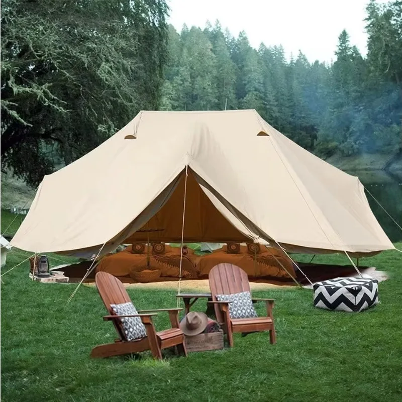 

2026 6M Cotton Canvas Waterproof Emperor Bell Tent With 6M Large Size