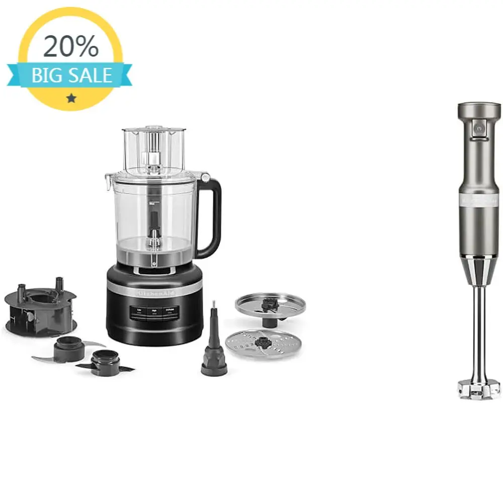 

15-Speed Cordless Hand Blender with Matte Black Finish and Silver Accents