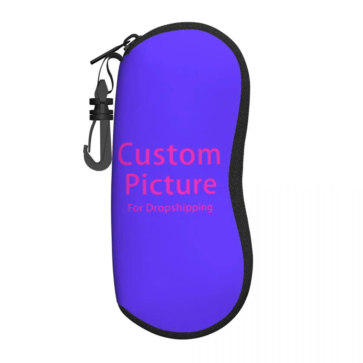 Custom Personalized Photo Logo Sunglasses Soft Case Neoprene Zipper DIY Print Shell Eyeglass Case Protective Box For Glasses