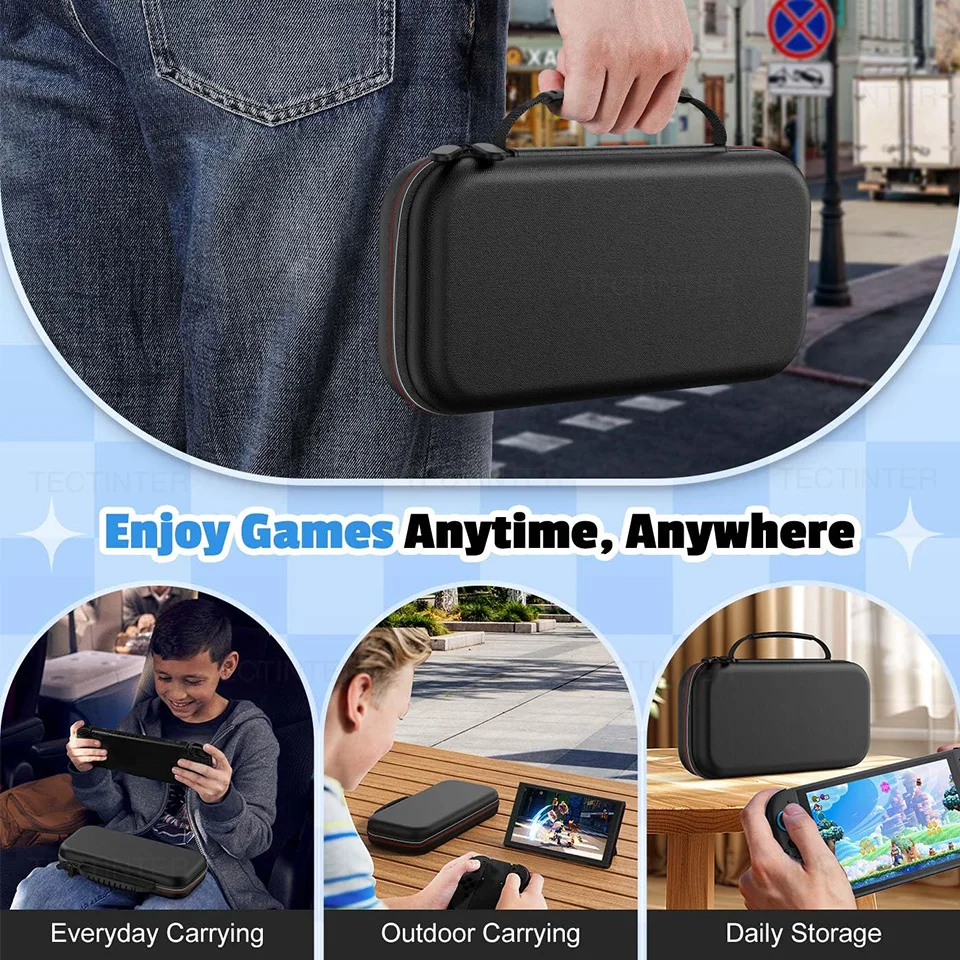 حقيبة حمل للسفر لوحدة التحكم NS Switch 2 EVA هارد شل حقيبة تخزين مقاومة للصدمات حقيبة واقية الحقيبة للتبديل 2 الملحقات