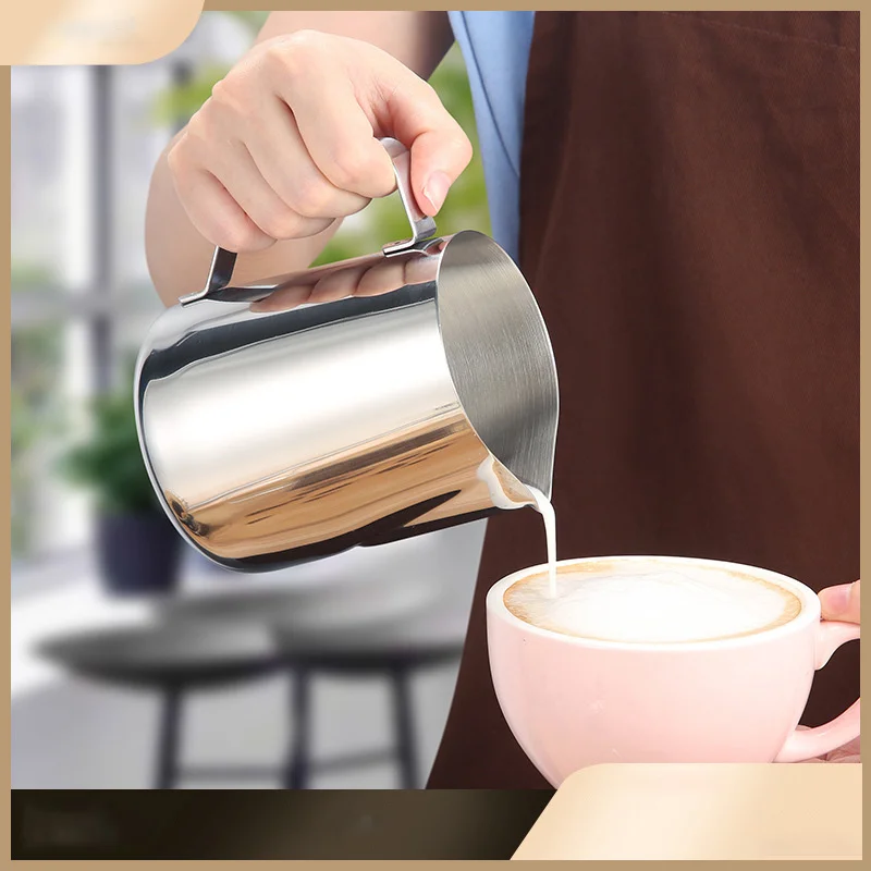 Stainless Steel Milk Frothing Pitcher Espresso Coffee Barista Craft Latte Cappuccino Milk Cream Cup Frothing Jug Pitcher