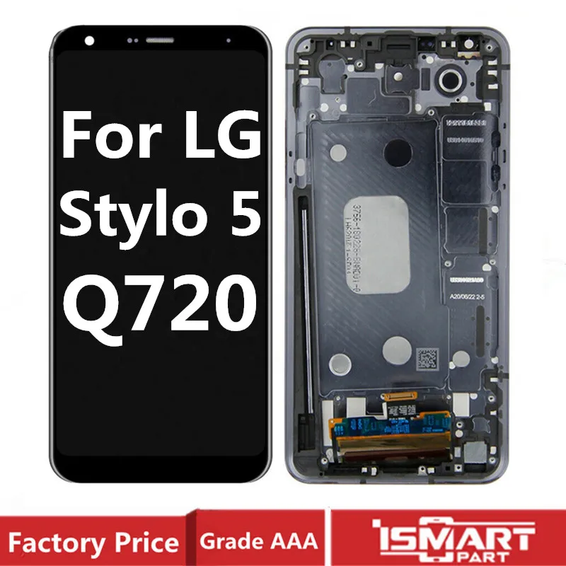 

Q720 LCD For LG Stylo 5 Display Touch Screen Digitizer Assembly With Frame LM-Q720 Q720QM6 Stylo5 LCD Replacement Parts