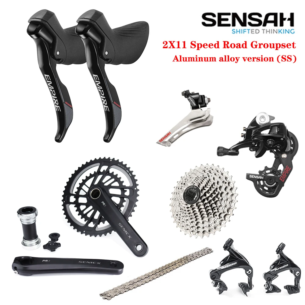 Sensah帝国2X11Sアルミss + カセット/28t/25t + ybn 11sチェーン +