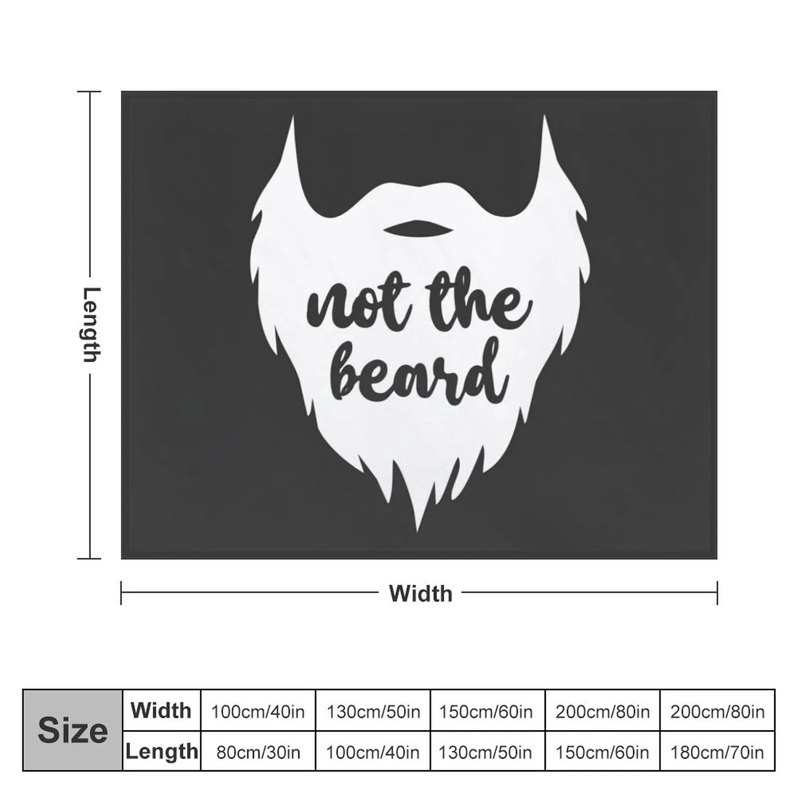 Not The Beard Throw Blanket for sofa Extra Large Throw Kid'S Blankets