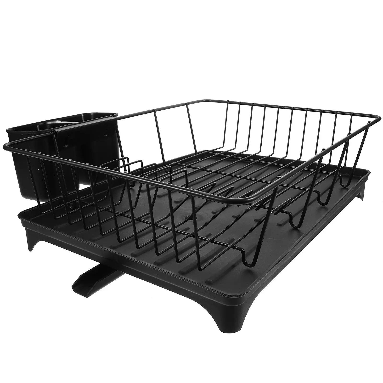 

Сушилка для посуды с поддоном для сбора воды над раковиной, органайзер для хранения вилок, ножей, ложек, большая сушилка для кухонной столешницы