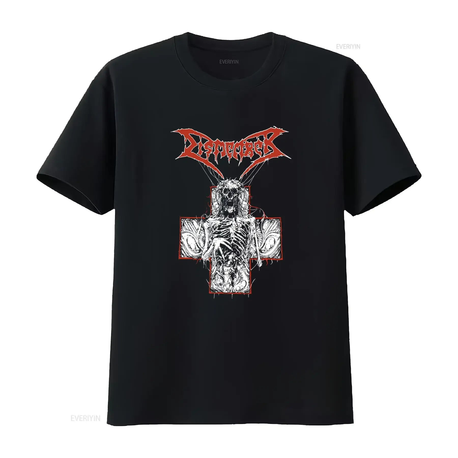 DISMEMBER T Shirt Black Cotton  for Winter Sizes S 2345XL K3121 vintage Washed Comfortable Stretched Unisex designer clothes