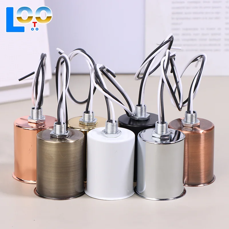 E27 السيراميك المسمار مزهرية مضيئة مزودة بقاعدة مقبس الإضاءة جولة LED مصباح بفتيل حامل داخلي Led مصباح جزء سهلة التركيب للضوء LED