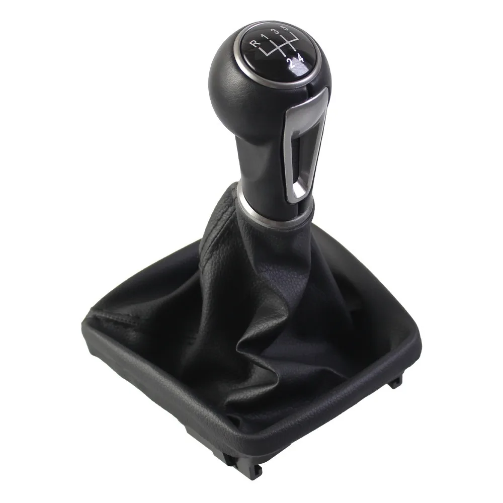 Ручка переключения передач с кожаным чехлом-пыльником для SEAT IBIZA IV 6J 2009-2012, рычаг переключения передач