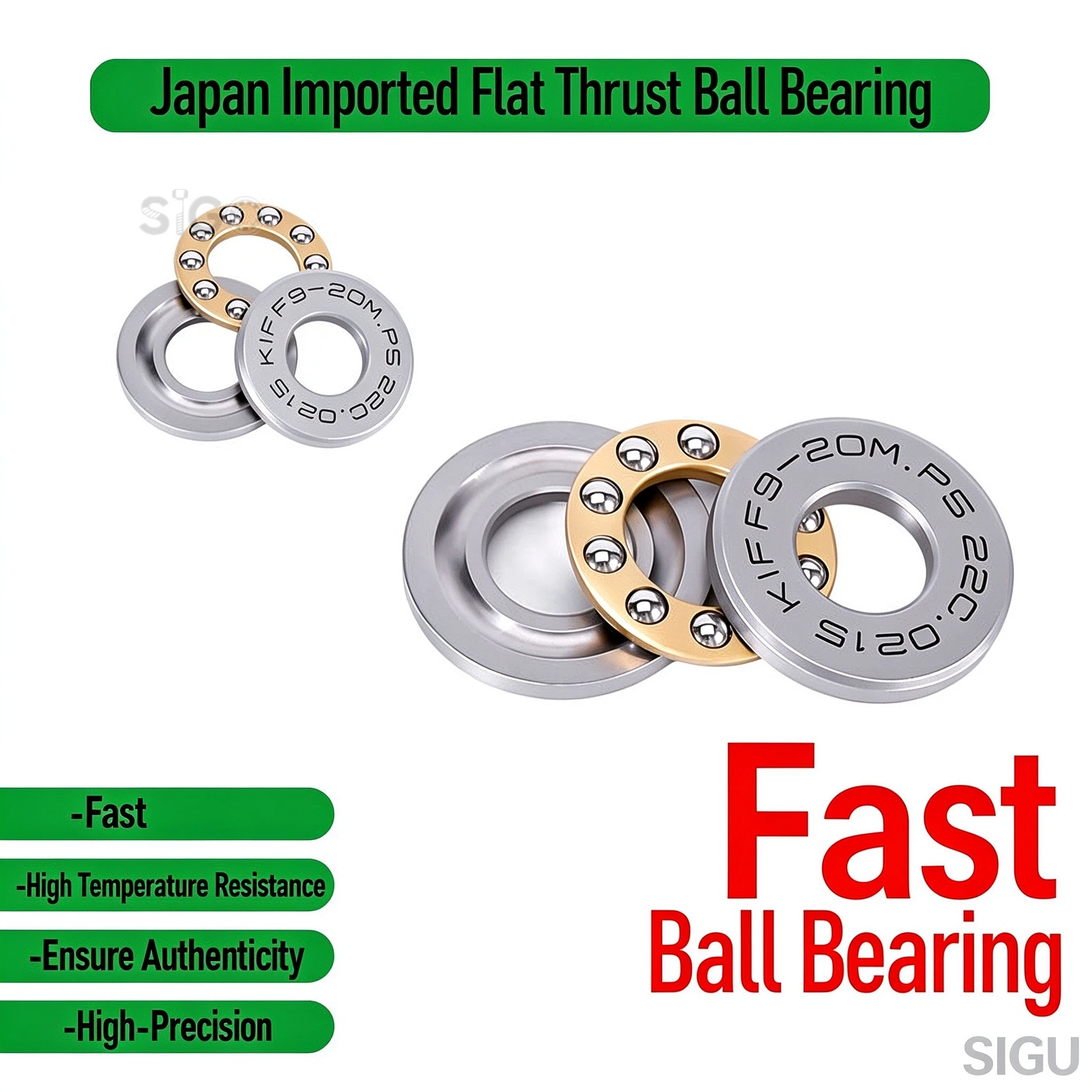 Japan Imported Flat Thrust Ball BearingF2-6M F2.5-6M F3-6M F3-8M F4-8M F4-9M F4-10M F5-10M F5-11M F5-12M F6-11M F6-12M F6-14M