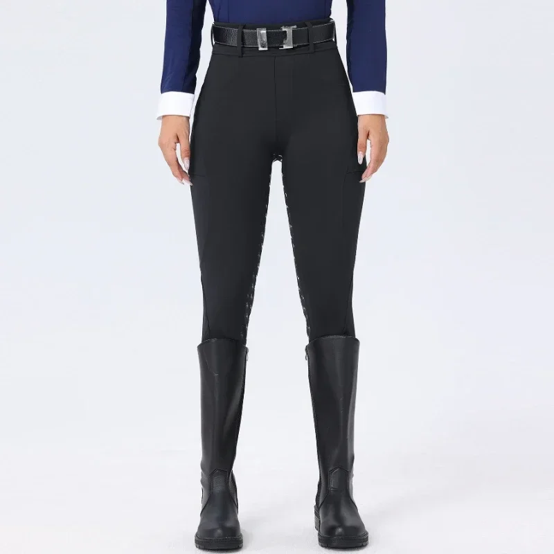 Full Seat Silicone Equestrian Breeches Anti-pilling Horse Riding Tights Jodhpur Leggings Pants Women Equestrian Clothes