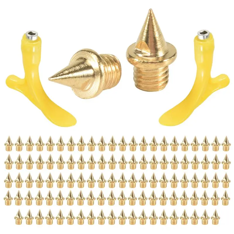 

AED2-120Pcs 1/4 Inch Track Spikes For Track Shoes,Replacement Spikes For Cross Country Short Running Shoes With Spike Wrench
