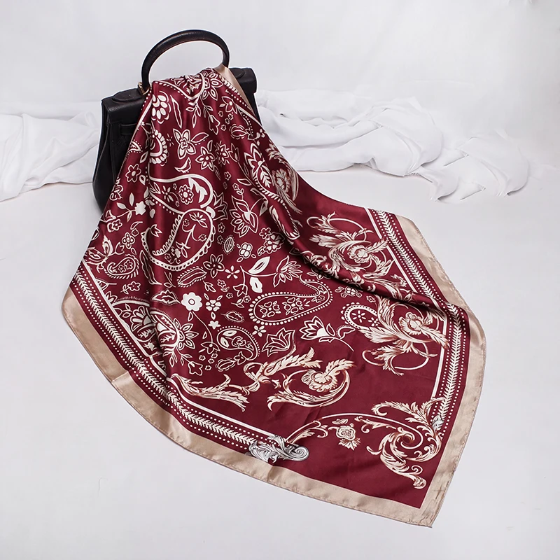 Vintage Satin Quadratischer Sc – Vintage Fashion Hijab Bewertung und Preis