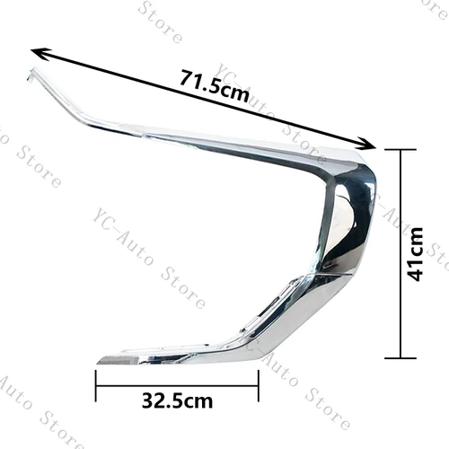 Imagen 2 del producto Tira de moldura cromada para parachoques delantero de coche, Panel de cubierta de luz antiniebla, accesorios para Mitsubishi Outlander 2016, 2017, 2018, 2019