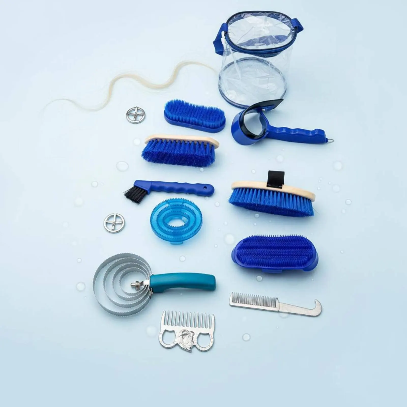 

Horse Grooming Kit Sturdy Materials Equine Care Kit Horse Brush Set Portable Storage Bag Equine Care Set for Riders, Stable