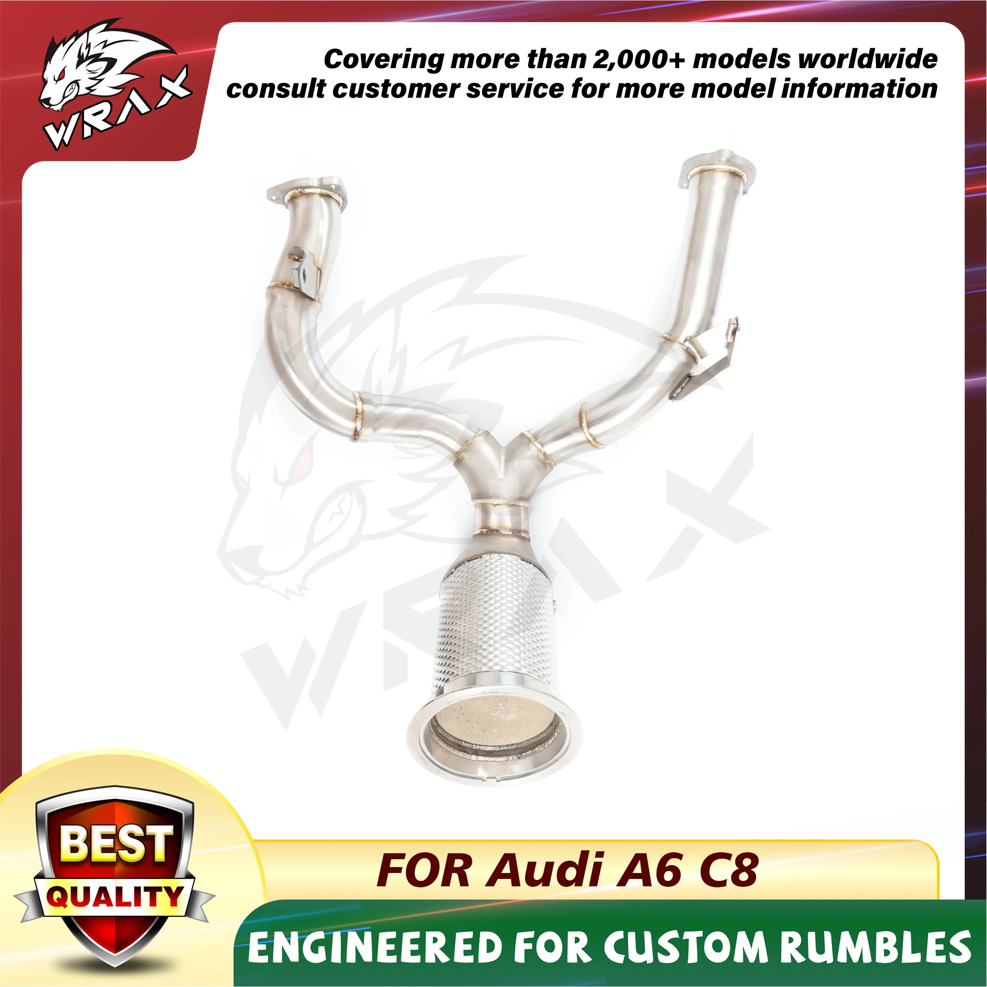 

WRAX Exhaust Heat Shield Downpipe For Audi A6 C8 stainless steels car accessories