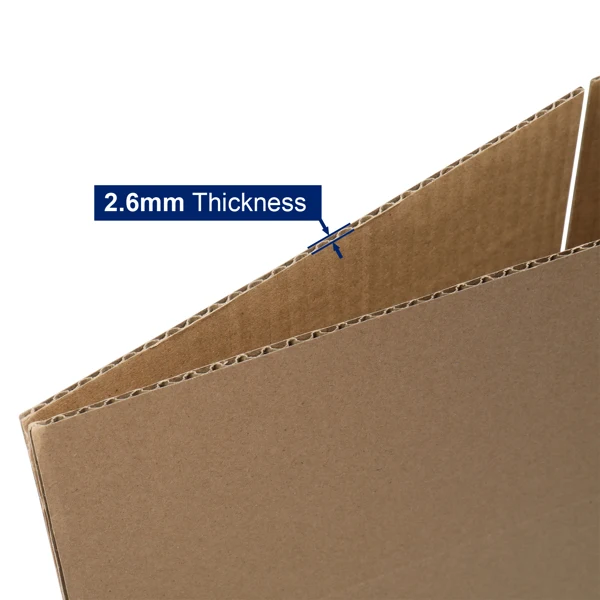 100pcs 8" x 8" x 4" （20.3x20.3x10.2cm） 厚度2.6mm 瓦楞纸箱 牛皮纸色-14