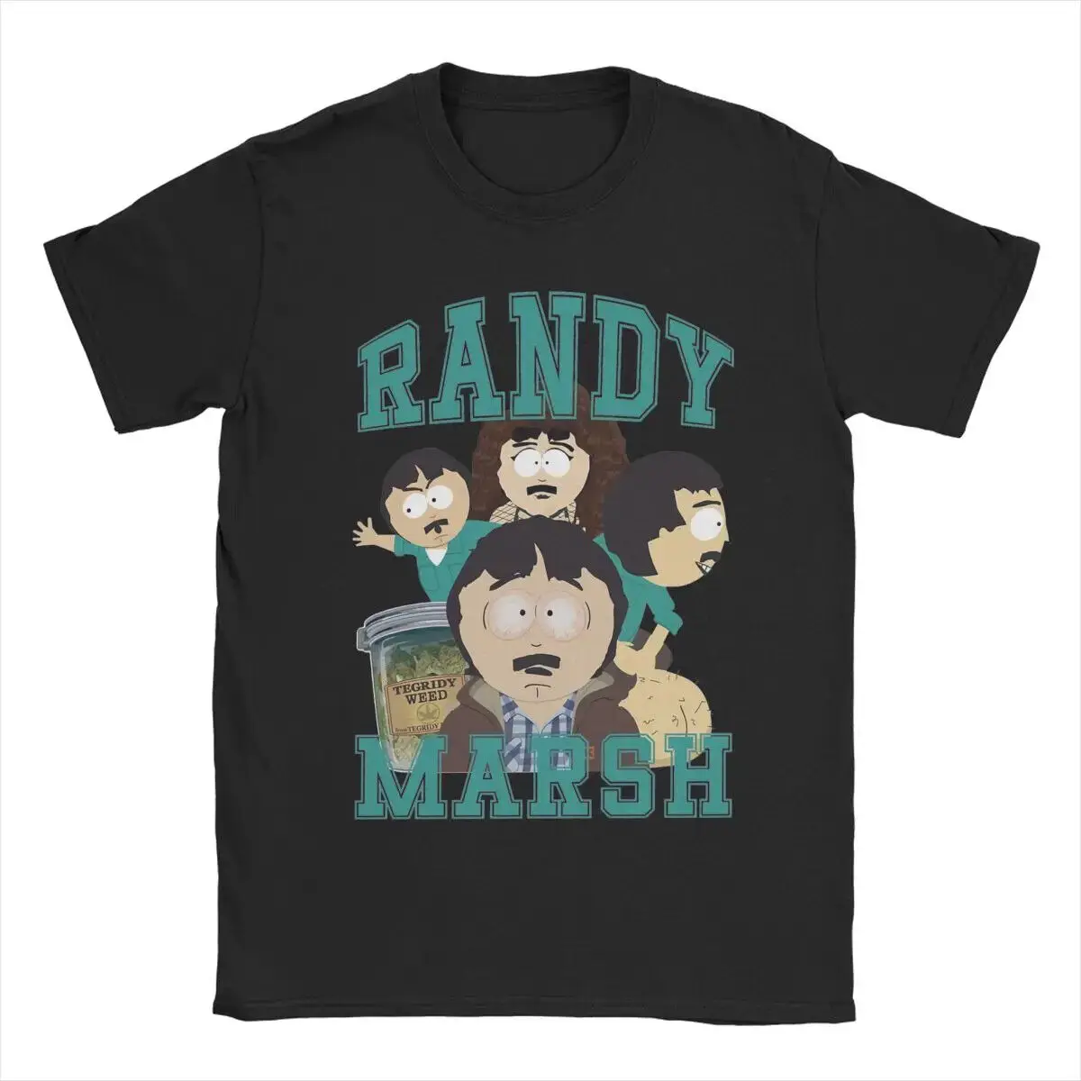 Randy Marsh Southparks Men's T Shirts Awesome Tees Short Sleeve Crewneck T-Shirt