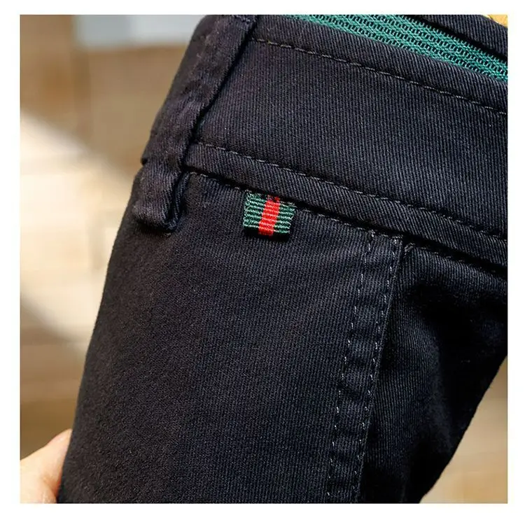 Herren Hochelastische Knitterfreie Business-Freizeithose Herbst Winter Gerade Passform Lässige Schlanke Hose Hochwertige Arbeitshose – Detail 19