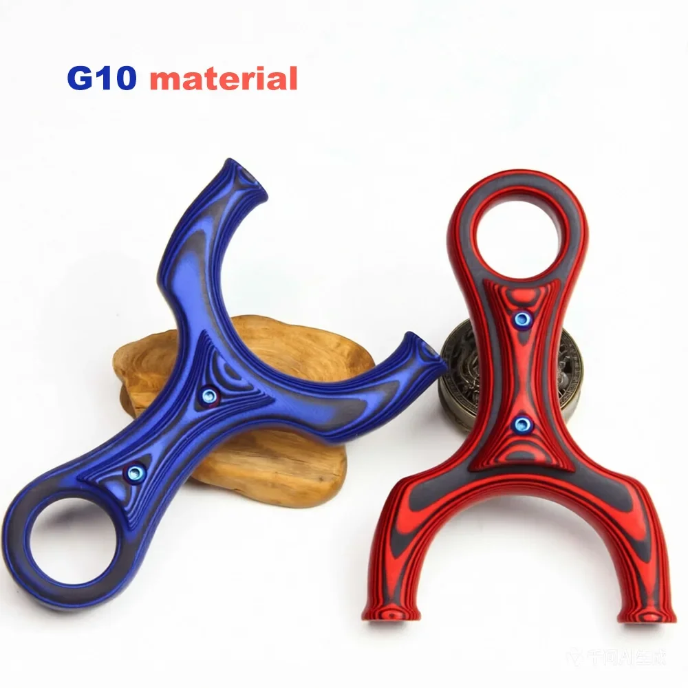 

Hunting Slingshot G10 Fiberglass Laminated Blue Red Outdoor Shooting Entertainment Target Practice Catapult Lightweight Durable