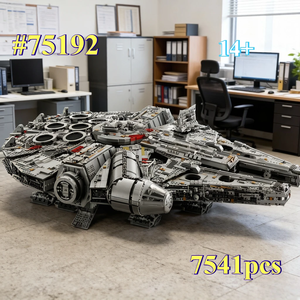 

Deluxe Millennium Falcon75192 Mini Building Blocks Sets Suitable for Birthday Gifts，Not Compatible with Legoed Particles，7541pcs