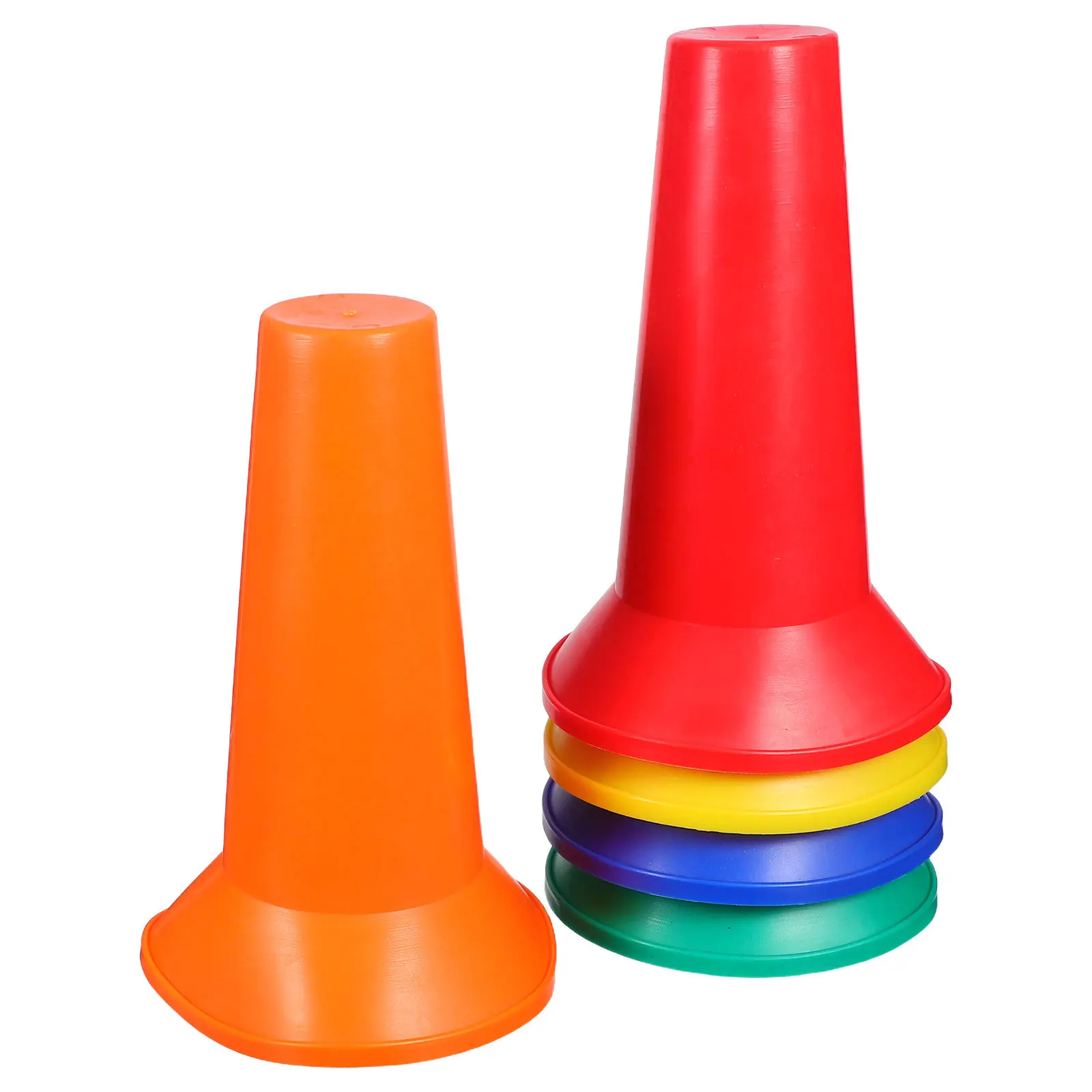 5 قطعة مخاريط حاجز الطريق الآمنة 17 سنتيمتر علامات خفة الحركة البلاستيكية الحمراء لتدريب كرة القدم ملعب كرة القدم مخاريط المرور مخروط حقل خفة الحركة