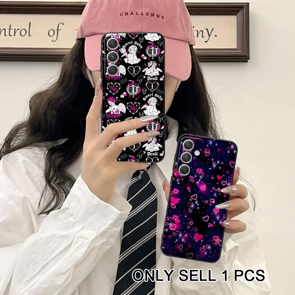 Aesthetic Y2K Star Phone Case for Samsung Galaxy S26 S25 S24 S23 S22 S21 S20 Note20 Plus FE Ultra Soft TPU Shockproof Cover