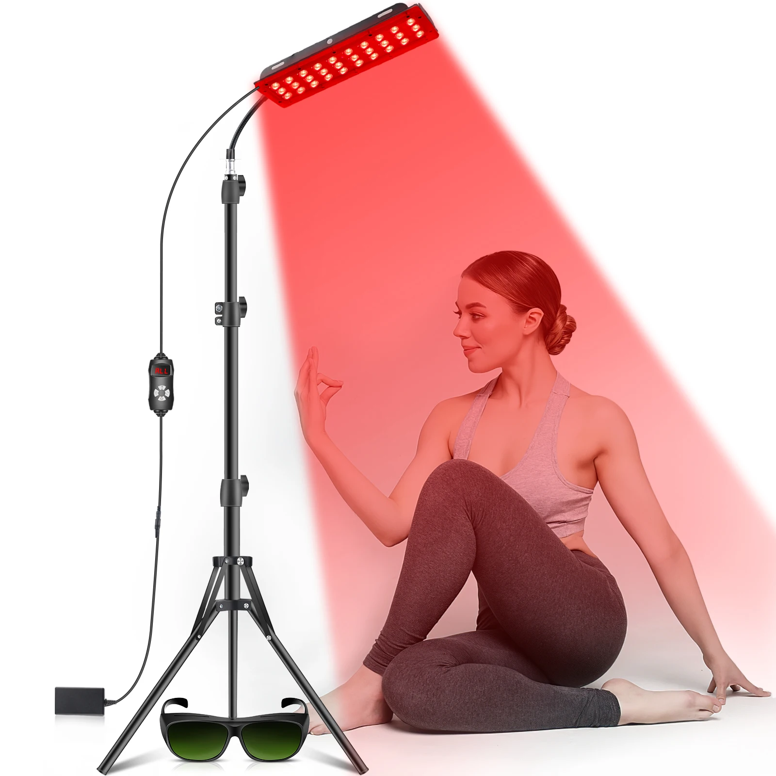single-head-red-infrared-light-therapy-floor-lamp-adjustable-height-full-body-use-post-workout-recovery-skin-tightening-anti-agi