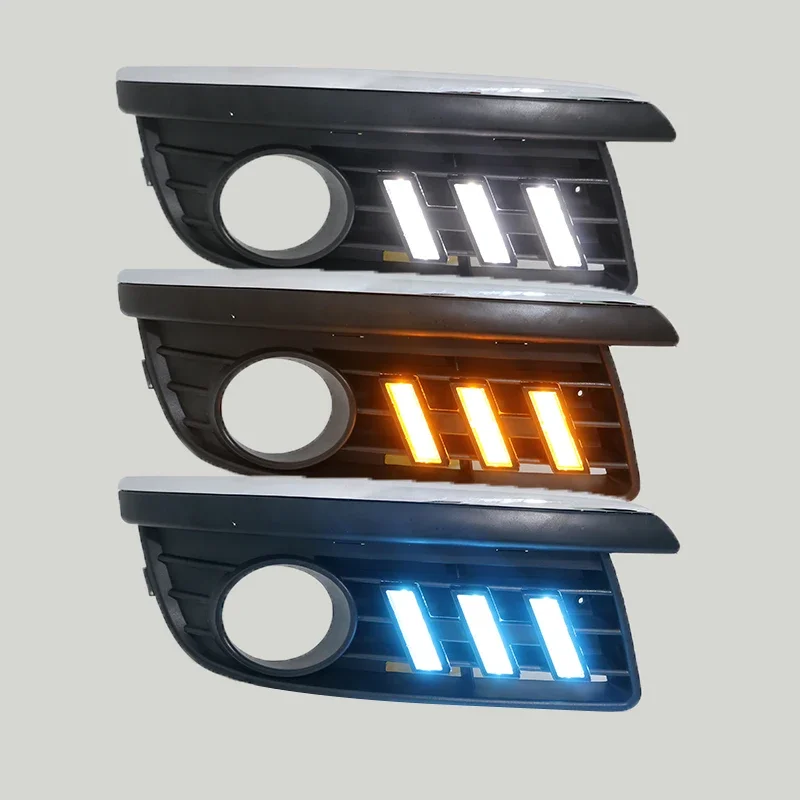 2x Car-specific for VW Jetta MK5 Sagitar 2006 2007 2008 2009 2010 LED DRL daytime running lights Fog Lamp Cover Frame