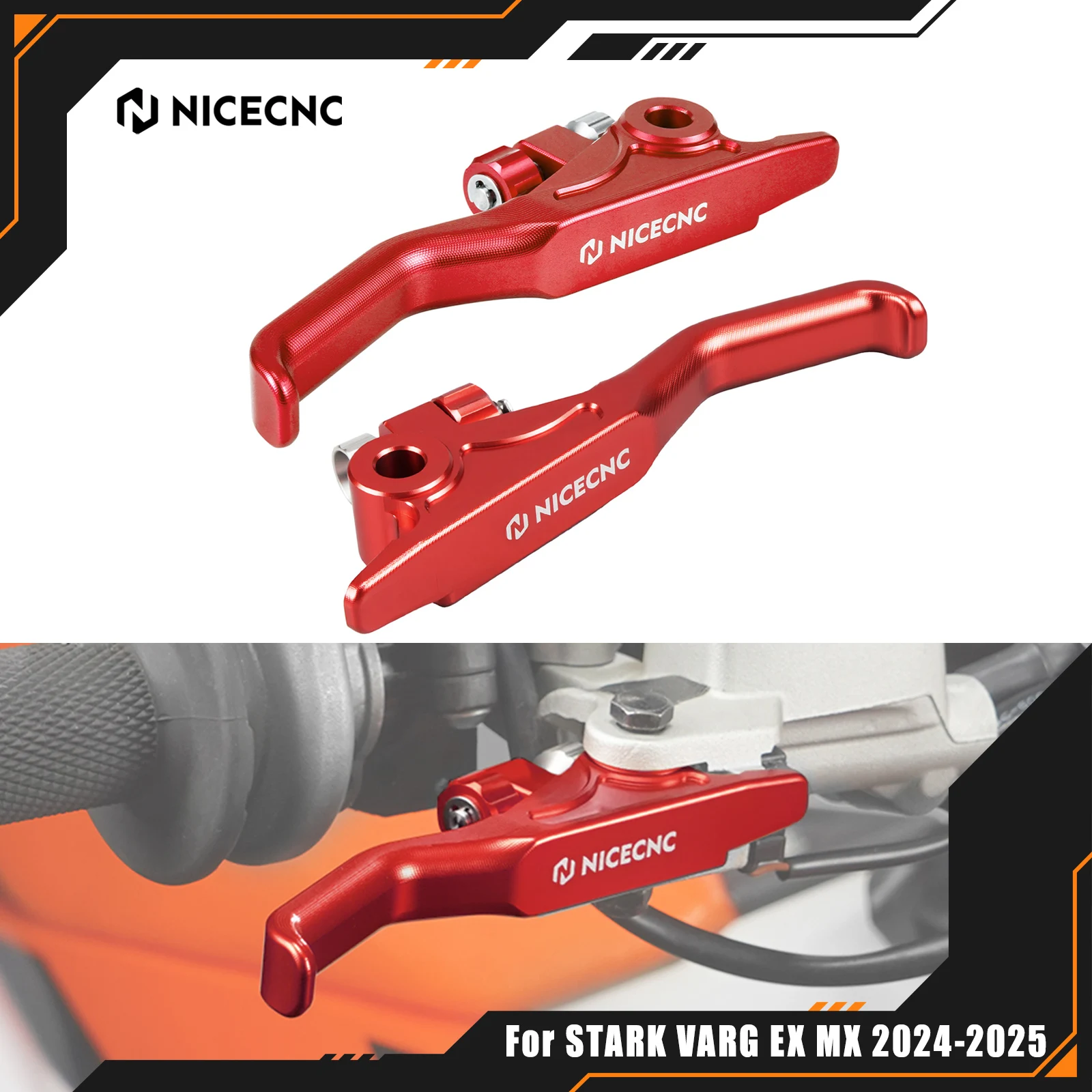 

NICECNC For Stark Varg EX 2024-2025 Motocross Left Right Shorty Brake Lever For Stark Varg MX Aluminium Electric Dirt Bike