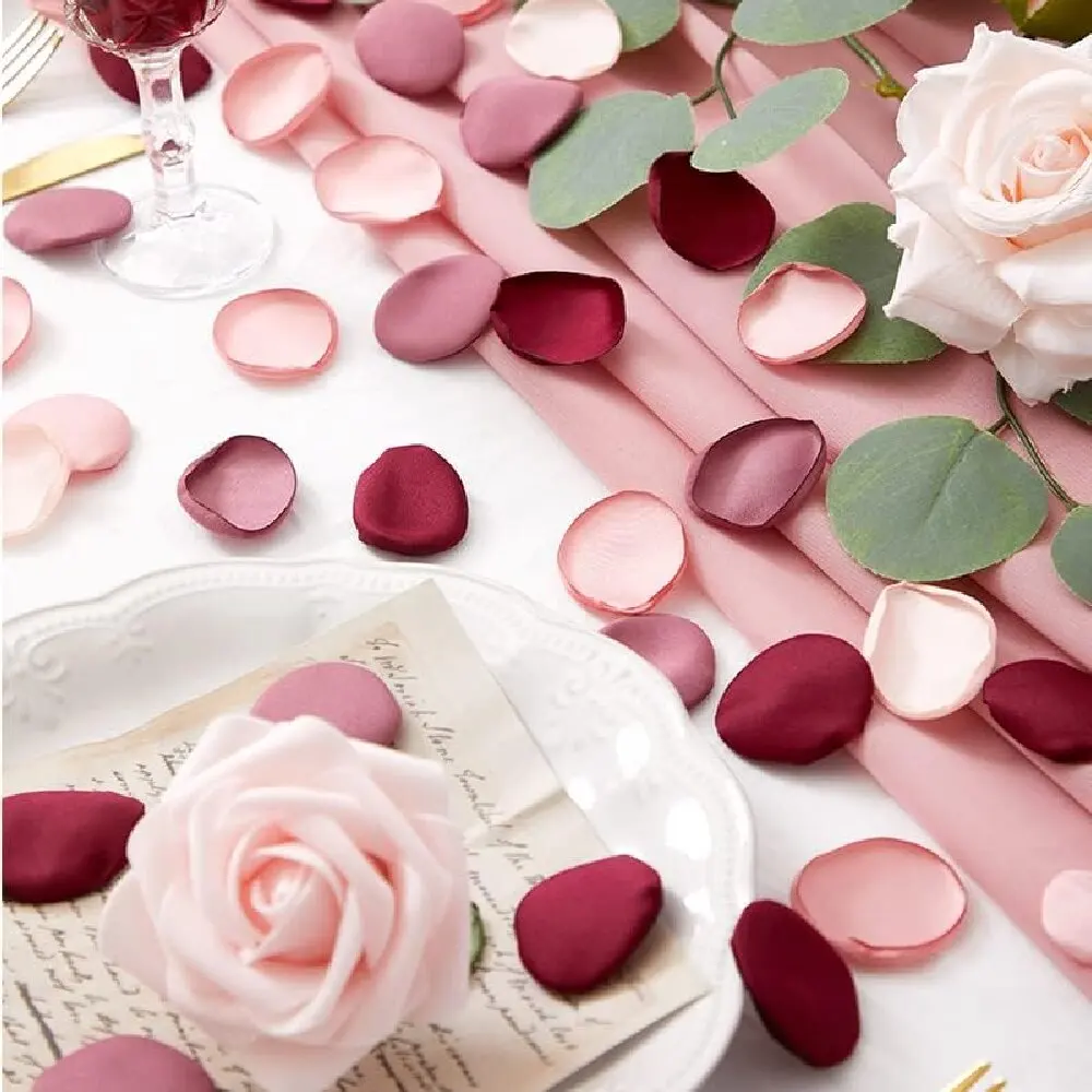 200Pcs Coral Pink Petals roses for mariage décoration Handmade Silk Flowers for Valentines Day Artificial cañon petalos boda pét