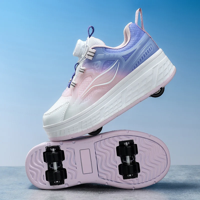 

Girls' 2025 Autumn Heelys: Stylish Versatile, Mesh-Breathable Trendy 4-Wheel Park Skates