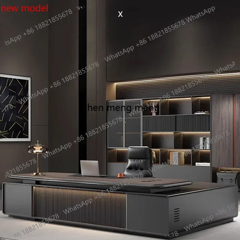 A178Light Luxury High Quality Office Desk Organizer L Shape Designer Computer Desks Chair Secretary Conference Bureau Home Furni