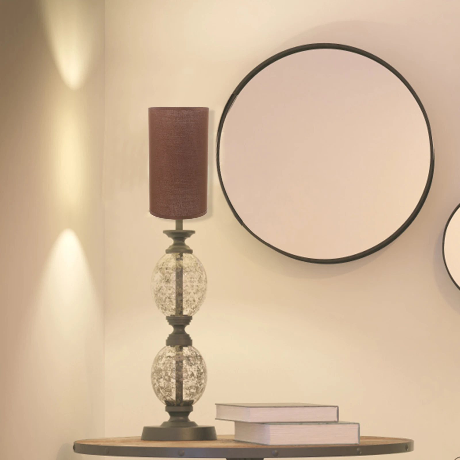 

Абажур 14 см, диаметр 26 см, высота кофейного цвета, тканевый абажур для барабана, подвесной светильник, прикроватный подвесной абажур