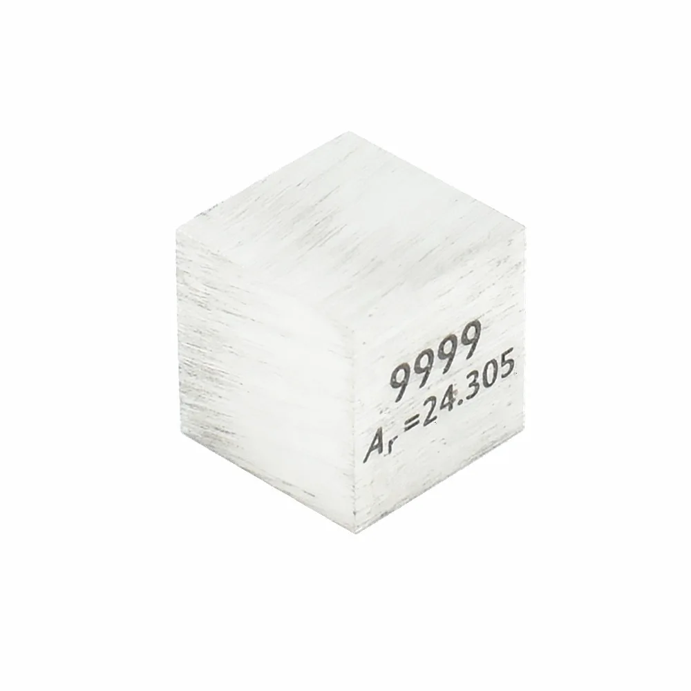 10mm Element Magnesium Mg Cube Density Cubes for Element Collection Metal Distillation Molar Mass 1cm Cubic Periodic